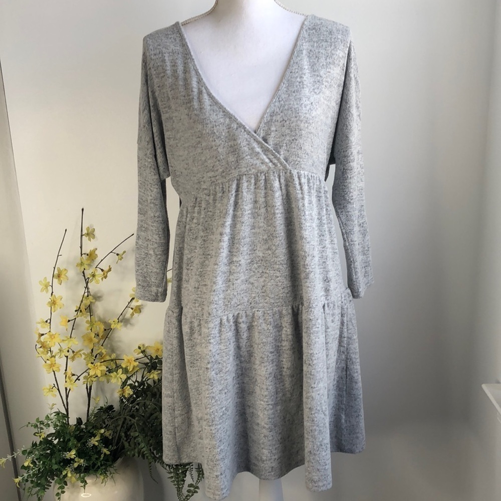 Harper heather gray lightweight sweater dress